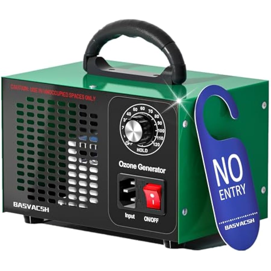 Odor Eliminator Car - Ozone Generator 45,000mg/h, Home/Industrial O3 Car