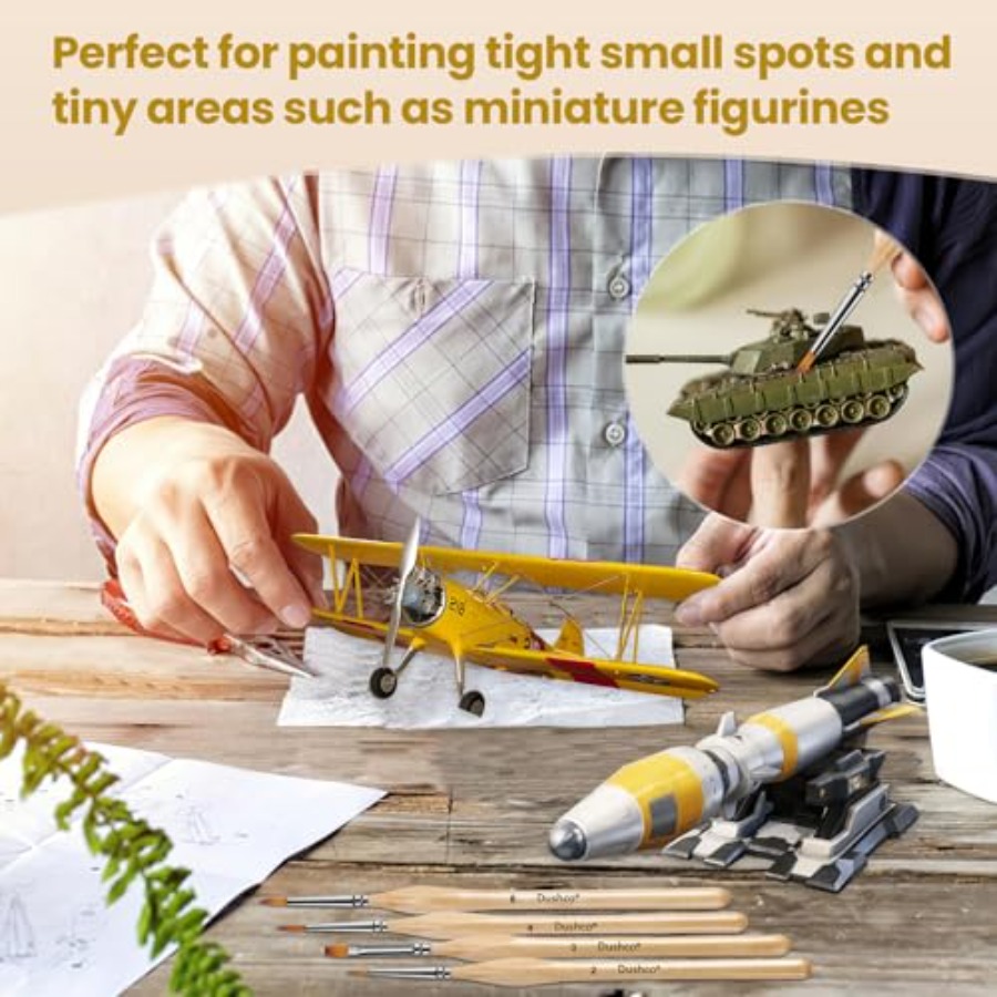 10 pcs Miniature Detail Paint  - Detailing Brush Set 评论和价格
