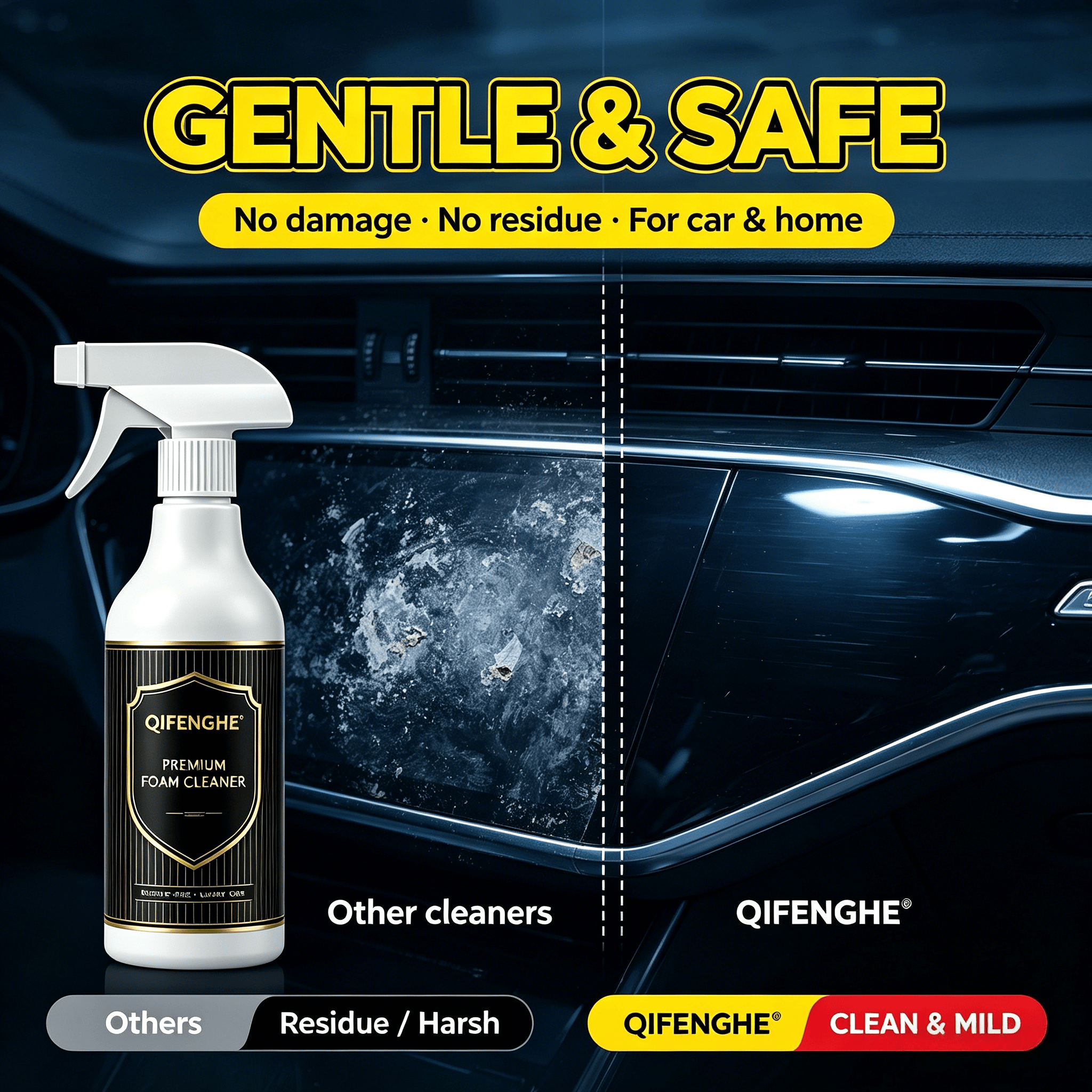2-in-1 Foam Cleaner – Waterles - Seat Cleaner Fabric 评论和价格