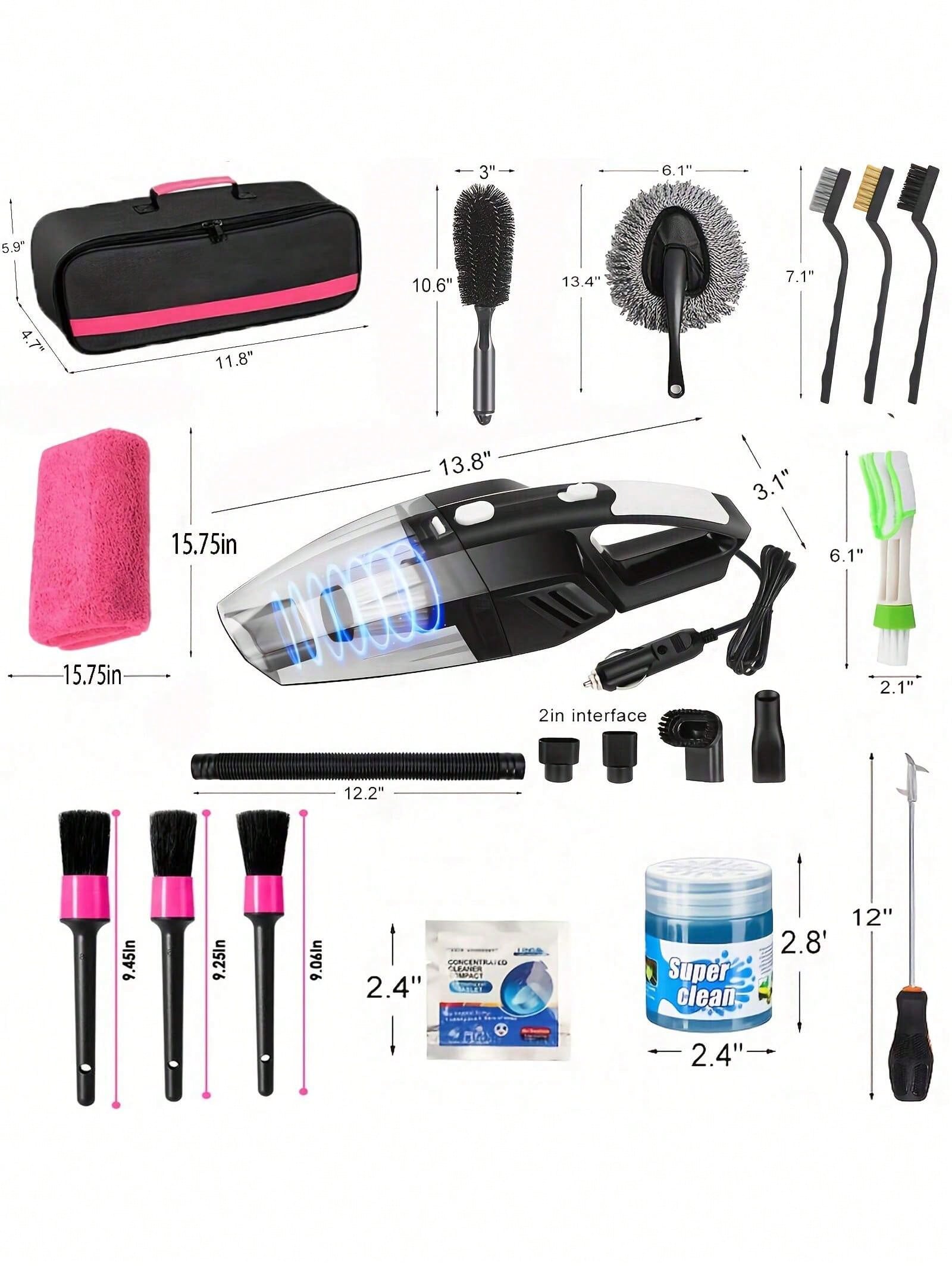 25pcs Car Cleaning Wash Kit In - Interior Detailing Kit 评论和价格