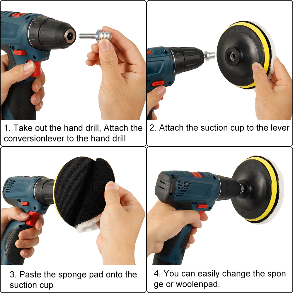 5pcs Car Polishing Pads Set 6  - Polish Pad Set Buffer 评论和价格
