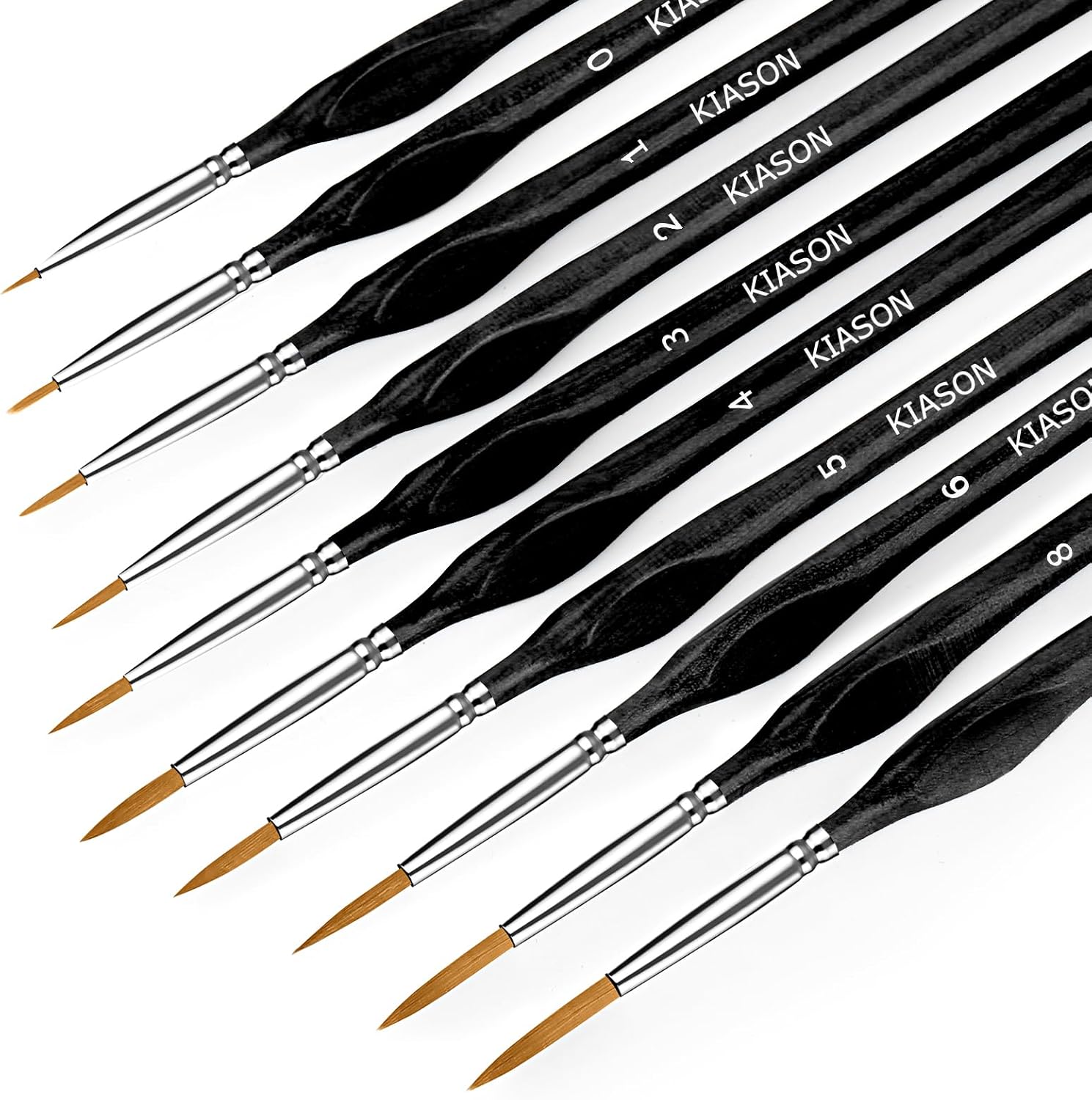10 Miniature Paint Brushes Set - Detailing Brush Set 评论和价格