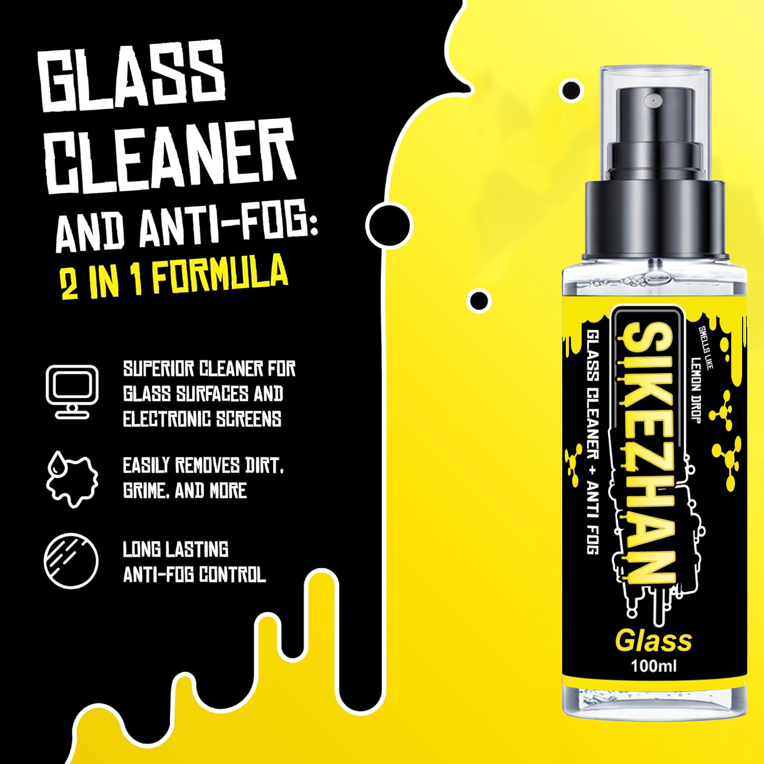 2-in-1 Anti-Fog Spray & Glass  - Glass Cleaner Streak 评论和价格