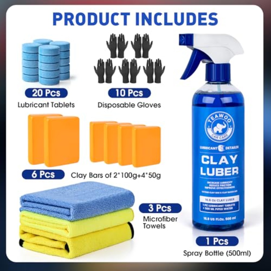 Clay Bars Kit, 6 Clay Bars and - Clay Bar Lubricant 评论和价格