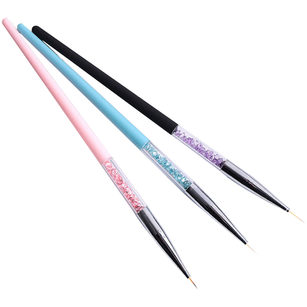 3Pcs Nail Art Pen Set Fine Tip - Detailing Brush Set 评论和价格