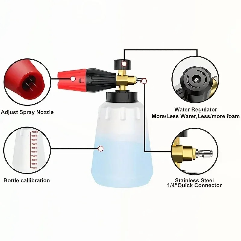 Adjustable Snow Foam Lance 1L  - Foam Cannon Car Wash 评论和价格