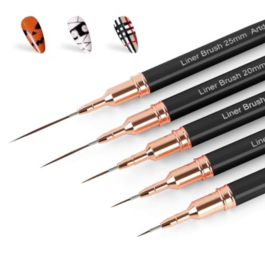 Metallic Nail Art Pens, Liner  - Detailing Brush Set 评论和价格